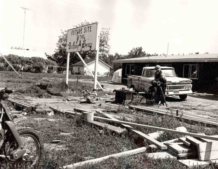 Historic photo of Bethany Home construction