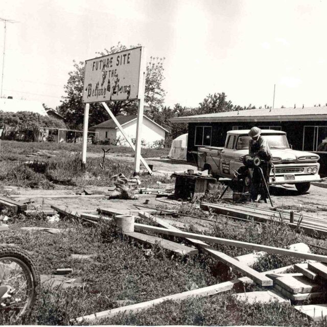 Historic photo of Bethany Home construction